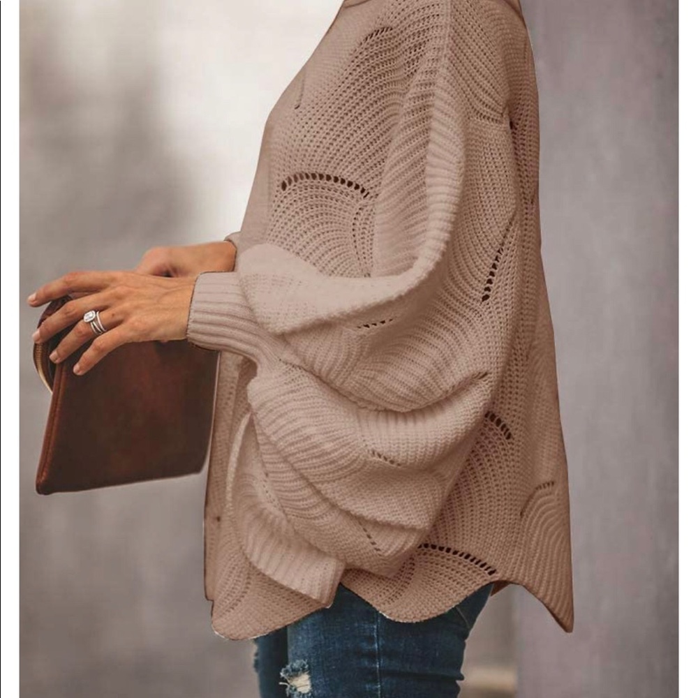 Batwing knit sweater